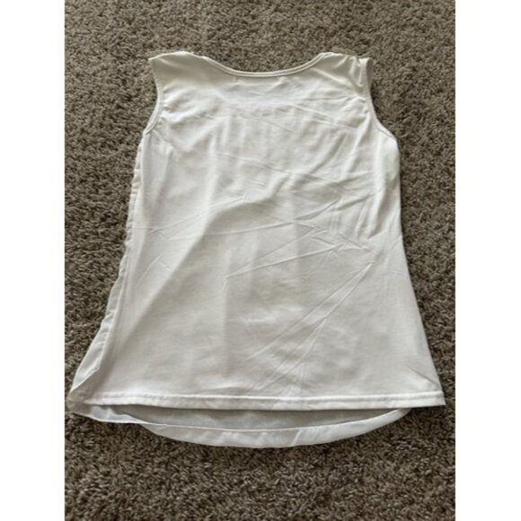 Unbranded Womens Ivory Short Sleeve Lace gem floral blouse Top Shirt Size Small - Picture 8 of 9